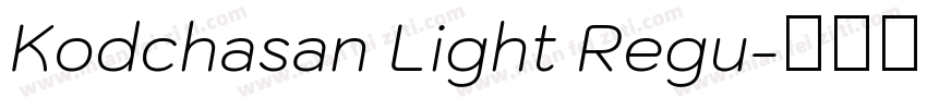 Kodchasan Light Regu字体转换